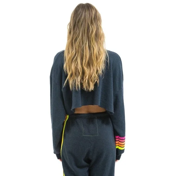 Aviator nation rugby stitch cropped sweatshirt, Size S, Excellent condition - Picture 2 of 10